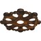 Ekena Millwork Angel Ceiling Medallion (Fits Canopies up to 4 3/8"), Hand-Painted Rust, 20 7/8"OD x 3 5/8"ID x 1"P CM20ANRUS - alternate 3